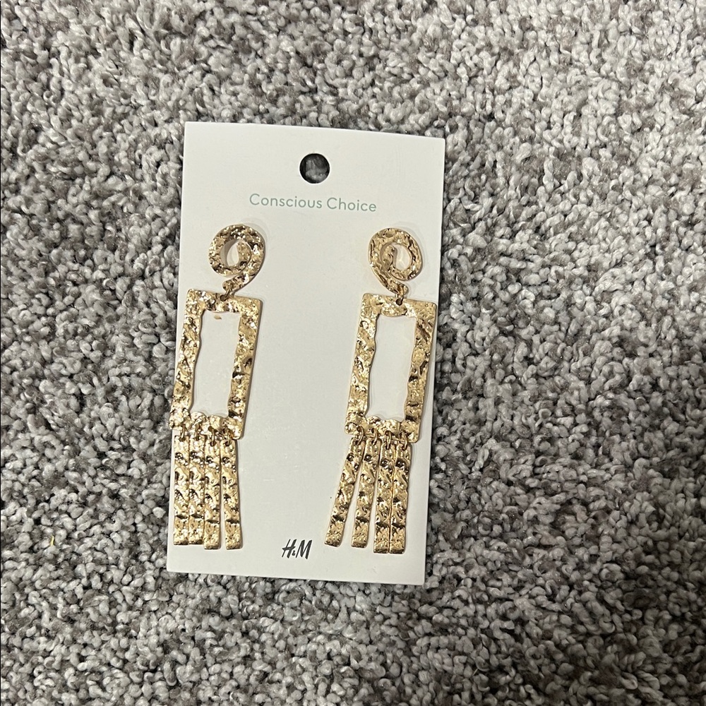 H&M Gold Geometric Earrings